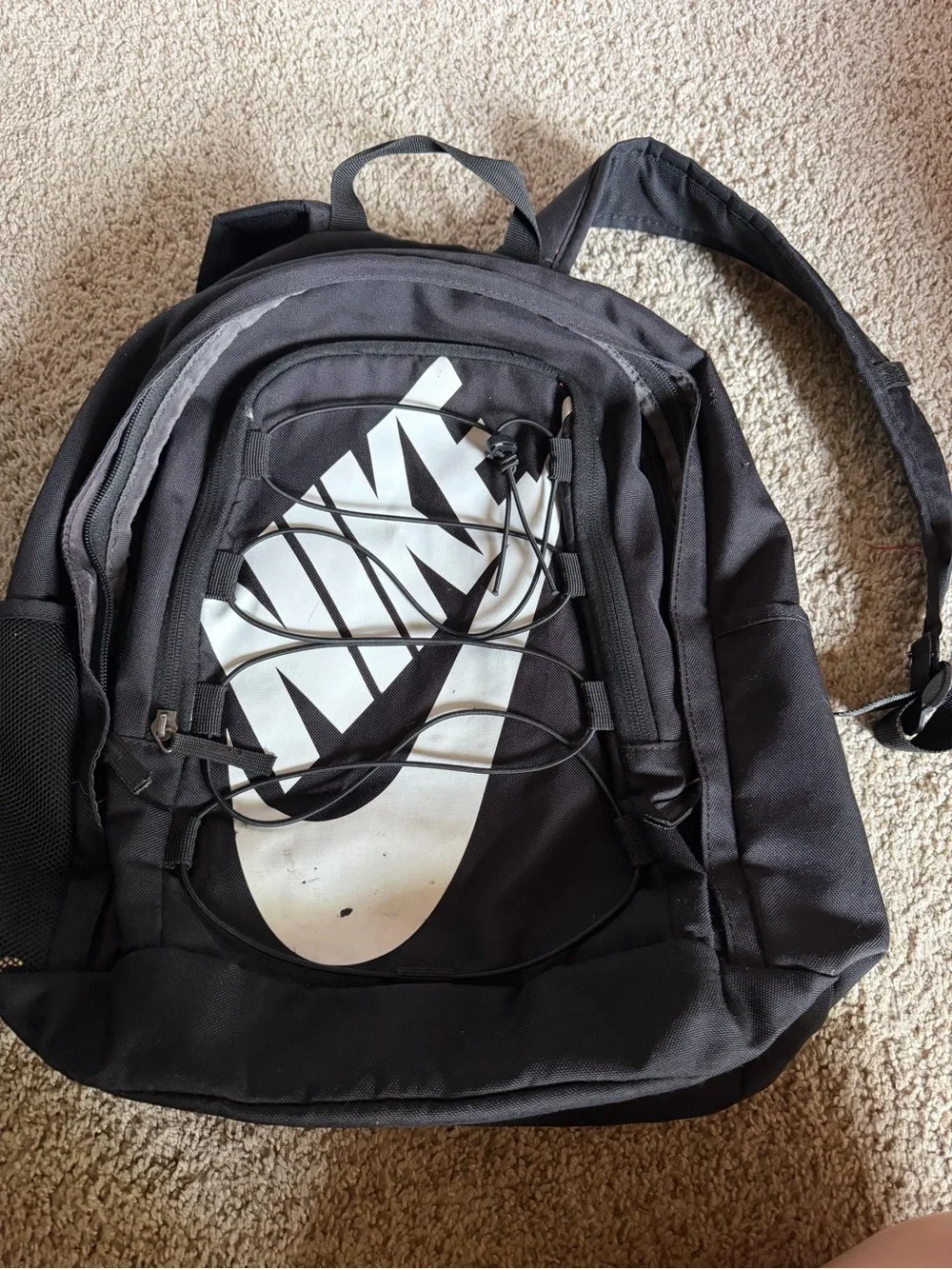 Nike Black Men's Backpack with White Swoosh